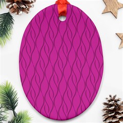 Magenta Pattern Oval Ornament (two Sides) by Valentinaart