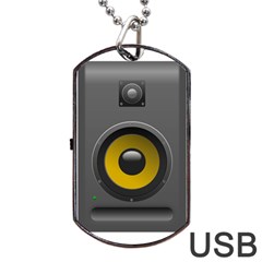 Audio Loadspeaker Activ Dog Tag Usb Flash (two Sides) by Nexatart