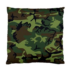 Camouflage Green Brown Black Standard Cushion Case (one Side) by Nexatart