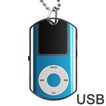 Digital Mp3 Musik Player Dog Tag USB Flash (One Side) Front