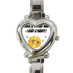 Take A Stand! Heart Italian Charm Watch by athenastemple