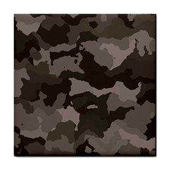 Background For Scrapbooking Or Other Camouflage Patterns Beige And Brown Tile Coasters by Nexatart