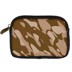 Background For Scrapbooking Or Other Beige And Brown Camouflage Patterns Digital Camera Cases by Nexatart