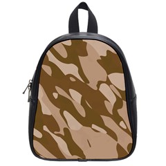 Background For Scrapbooking Or Other Beige And Brown Camouflage Patterns School Bags (small)  by Nexatart