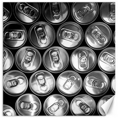 Black And White Doses Cans Fuzzy Drinks Canvas 12  X 12   by Nexatart