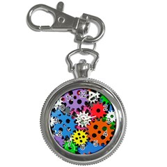 Colorful Toothed Wheels Key Chain Watches by Nexatart