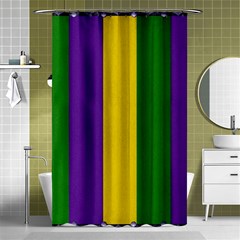 Mardi Gras Striped Pattern Shower Curtain 48  X 72  (small)  by dflcprints