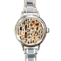 Insect Collection Round Italian Charm Watch by Nexatart