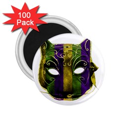 Catwoman Mardi Gras Mask 2 25  Magnets (100 Pack)  by dflcprints