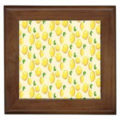 Pattern Template Lemons Yellow Framed Tiles by Nexatart