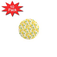 Pattern Template Lemons Yellow 1  Mini Magnet (10 Pack)  by Nexatart