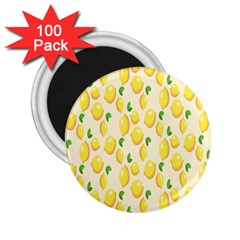 Pattern Template Lemons Yellow 2 25  Magnets (100 Pack)  by Nexatart