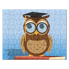 Read Owl Book Owl Glasses Read Rectangular Jigsaw Puzzl by Nexatart