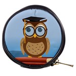 Read Owl Book Owl Glasses Read Mini Makeup Bags Front