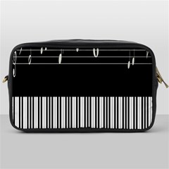 Piano Keyboard With Notes Vector Toiletries Bags by Nexatart