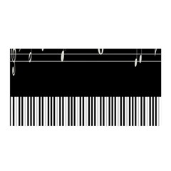 Piano Keyboard With Notes Vector Satin Wrap by Nexatart