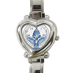 Presidential Inauguration Usa Republican President Trump Pence 2017 Logo Heart Italian Charm Watch by yoursparklingshop