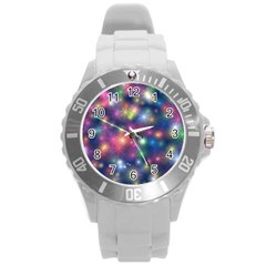 Abstract Background Graphic Design Round Plastic Sport Watch (l) by Nexatart