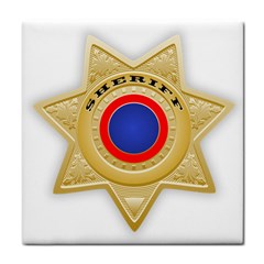 Sheriff S Star Sheriff Star Chief Tile Coasters by Nexatart