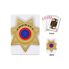 Sheriff S Star Sheriff Star Chief Playing Cards (mini)  by Nexatart