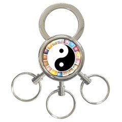 Yin Yang Eastern Asian Philosophy 3-ring Key Chains by Nexatart