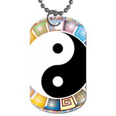 Yin Yang Eastern Asian Philosophy Dog Tag (two Sides) by Nexatart