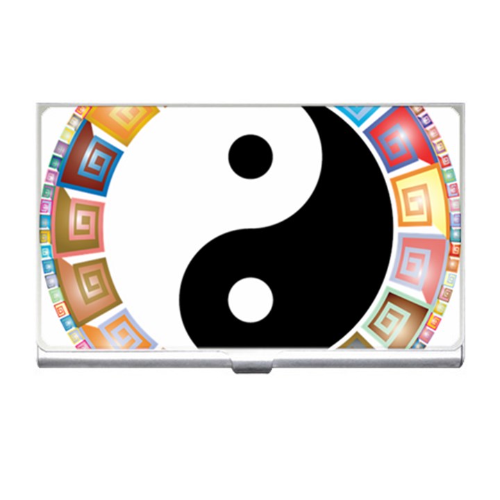 Yin Yang Eastern Asian Philosophy Business Card Holders