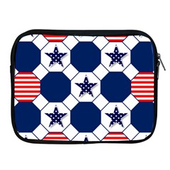 Patriotic Symbolic Red White Blue Apple Ipad 2/3/4 Zipper Cases by Nexatart