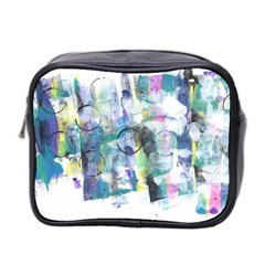 Background Color Circle Pattern Mini Toiletries Bag 2-side by Nexatart