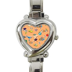 School Rocks! Heart Italian Charm Watch by athenastemple