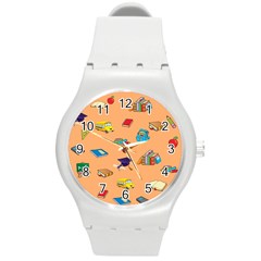 School Rocks! Round Plastic Sport Watch (m) by athenastemple