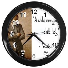 A Child Is Miseducated    Wall Clocks (black) by athenastemple