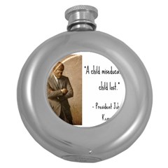 A Child Is Miseducated    Round Hip Flask (5 Oz) by athenastemple