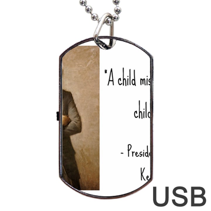 A Child is Miseducated... Dog Tag USB Flash (Two Sides)