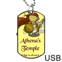 Athena s Temple Dog Tag Usb Flash (one Side) by athenastemple