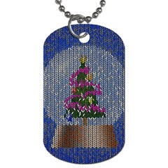 Christmas Snow Dog Tag (one Side) by Nexatart