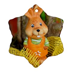 Easter Hare Easter Bunny Ornament (snowflake) by Nexatart