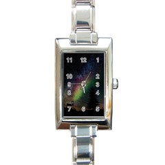 Starry Sky Galaxy Star Milky Way Rectangle Italian Charm Watch by Nexatart