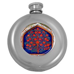 Tree Of Life Round Hip Flask (5 Oz) by Nexatart