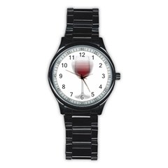 Wine Glass Steve Socha Stainless Steel Round Watch by WineGlassOverlay