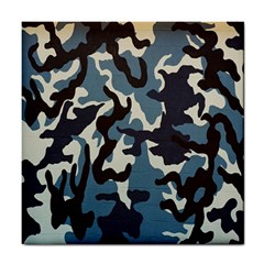 Blue Water Camouflage Tile Coasters by Nexatart