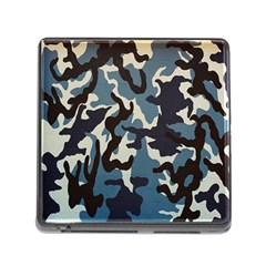 Blue Water Camouflage Memory Card Reader (square) by Nexatart