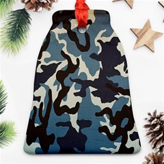 Blue Water Camouflage Ornament (bell) by Nexatart