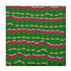 Wine Red Champagne Glass Red Wine Tile Coasters by Nexatart