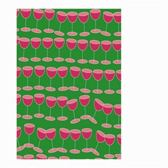 Wine Red Champagne Glass Red Wine Small Garden Flag (two Sides) by Nexatart