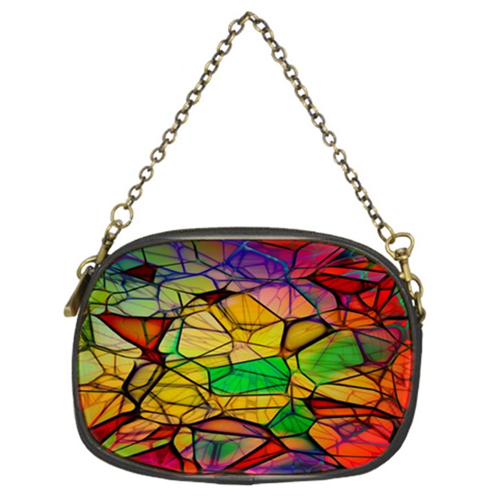 Abstract Squares Triangle Polygon Chain Purses (Two Sides) 