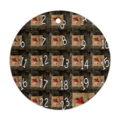 Advent Calendar Door Advent Pay Round Ornament (two Sides) by Nexatart