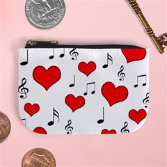 Love Song Pattern Mini Coin Purses by Valentinaart