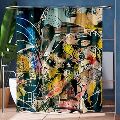 Art Graffiti Abstract Vintage Shower Curtain 60  X 72  (medium)  by Nexatart