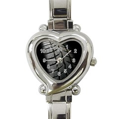 Auto Black Black And White Car Heart Italian Charm Watch by Nexatart